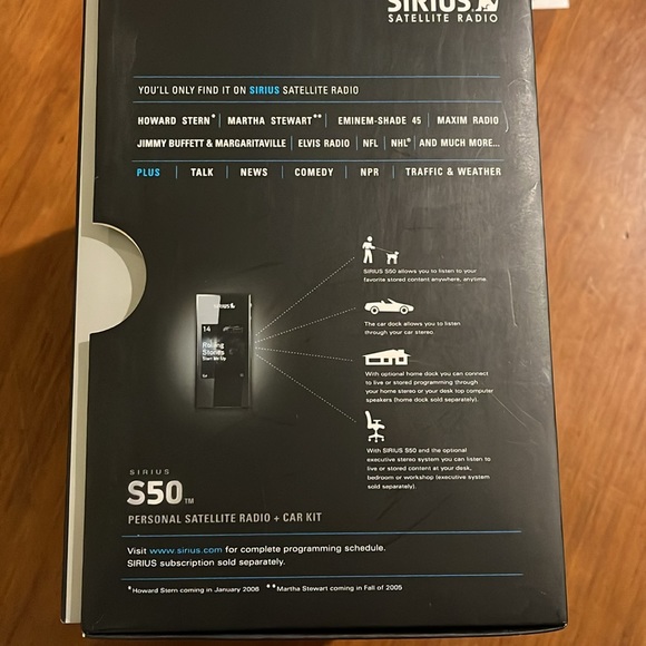 Sirius Personal Satellite Radio + Car Kit S50 Portable Media Player Remote Dock - Picture 5 of 11